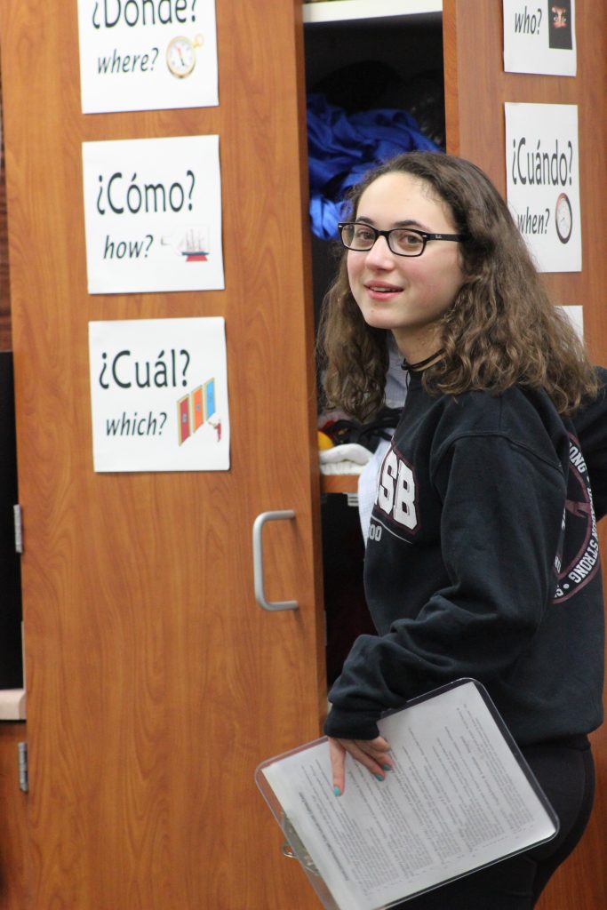 Senior Lauren Dalmatoff was one of the student tour guides. Credit: Rachel Horiuchi/The Foothill Dragon Press