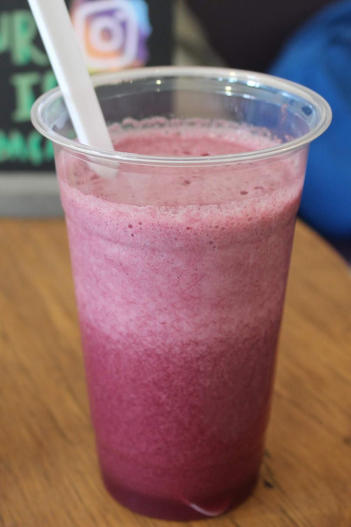 The Detox juice is foamy and vibrant, and makes you feel just as vibrant on the inside. Credit: Abby Sourwine / The Foothill Dragon Press