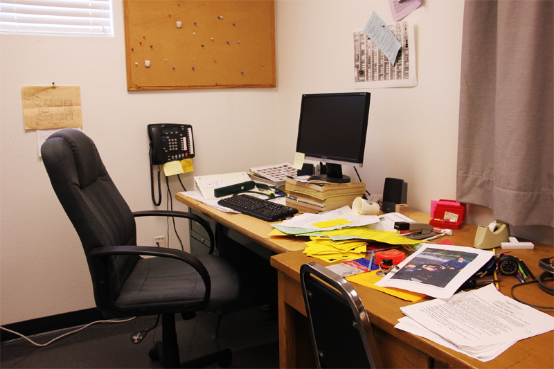 The empty office of retiring Campus Supervisor Jim Lewis. Credit: Aysen Tan/The Foothill Dragon Press