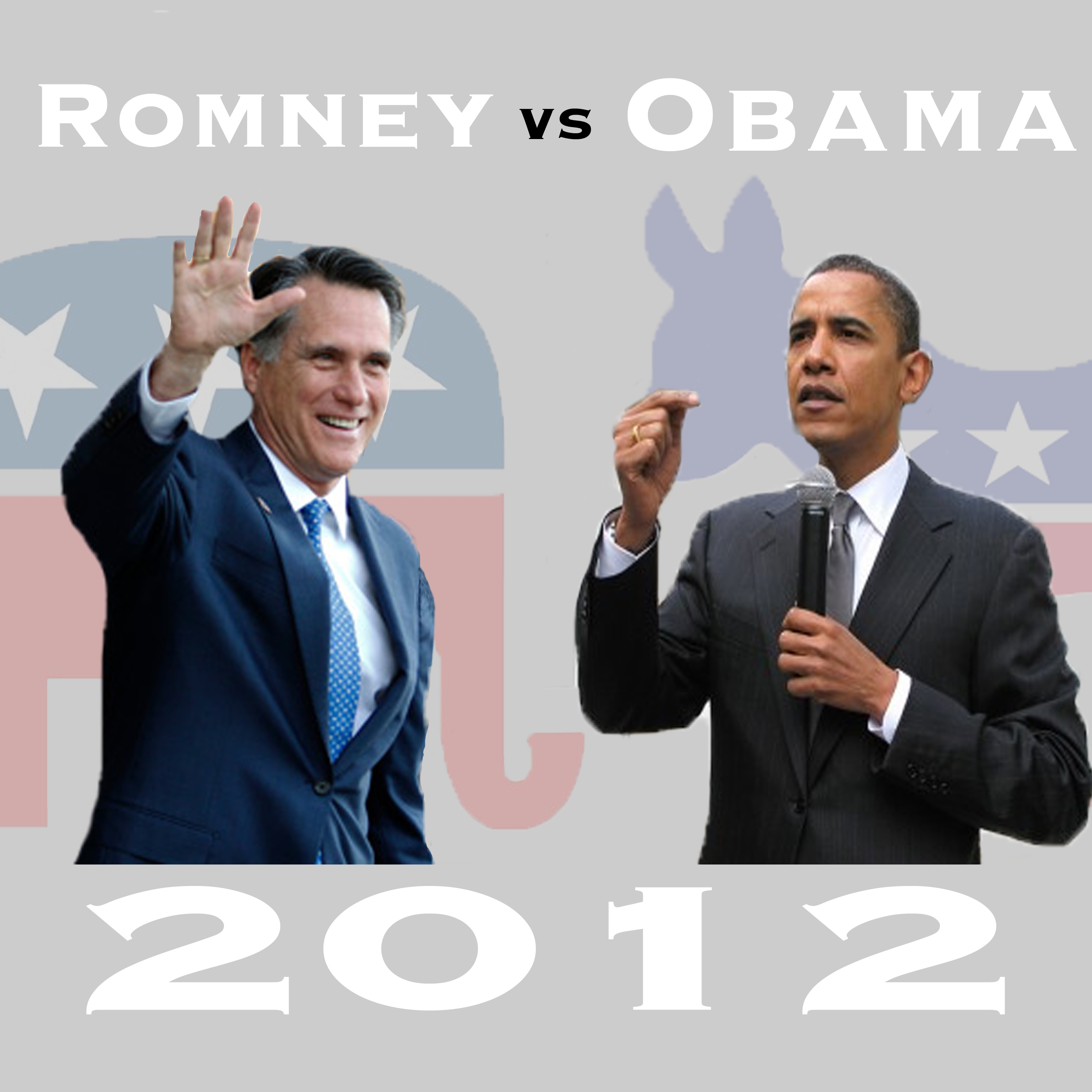 The presidential candidates for the 2012 election are Mitt Romney and Barack Obama. Credit, Obama photo: The Rio Times, Creative Commons. Credit, Romney photo: The Citizens Compass, Creative Commons. Credit, graphic: Jackson Tovar/The Foothill Dragon Press