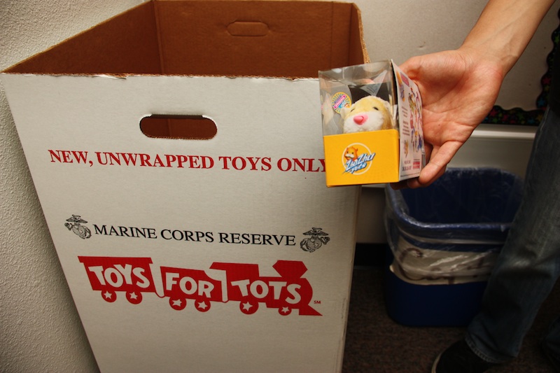 Tomorrow, five school buses will be stuffed with toys collected during the recent Toys for Tots drive. Credit: Aysen Tan/The Foothill Dragon Press.