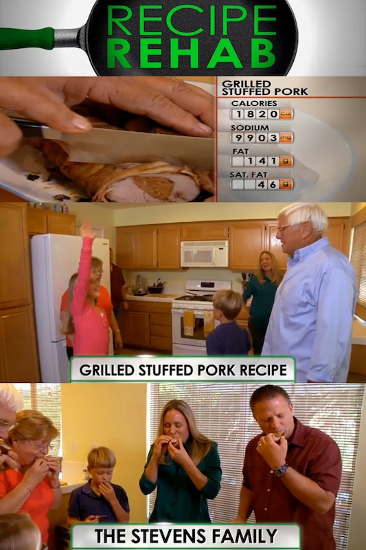 P.E. teacher Emily Stevens and her family were featured on ABC's show Recipe Rehab. Screenshot & Collage Credit: Aysen Tan/The Foothill Dragon Press