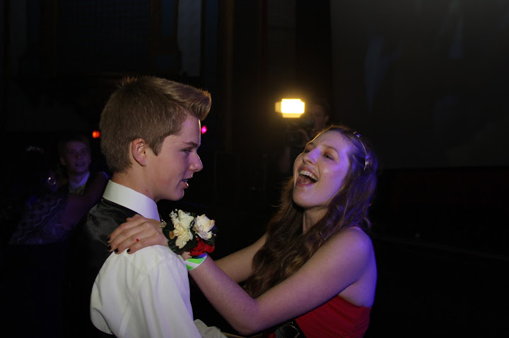 Freshmen prince and princess Cody Clark and Rugile Pekinas share a dance after the Winter Court was announced. Credit: Michael Morales/The Foothill Dragon Press
