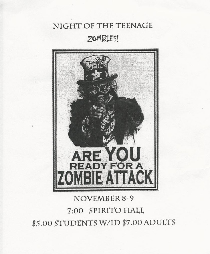 The Foothill drama department is putting on a play this Thursday and Friday called "The Night of the Teenage Zombies." Credit: Foothill Drama Department. Used with permission.