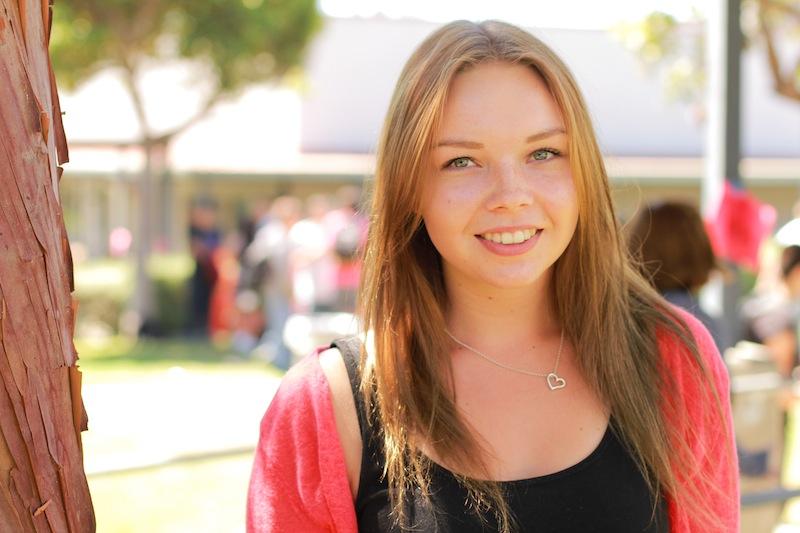 Senior Maija is a foreign exchange student from Finland and hopes to graduate with Foothills 2014 class. Credit: Aysen Tan/The Foothill Dragon Press