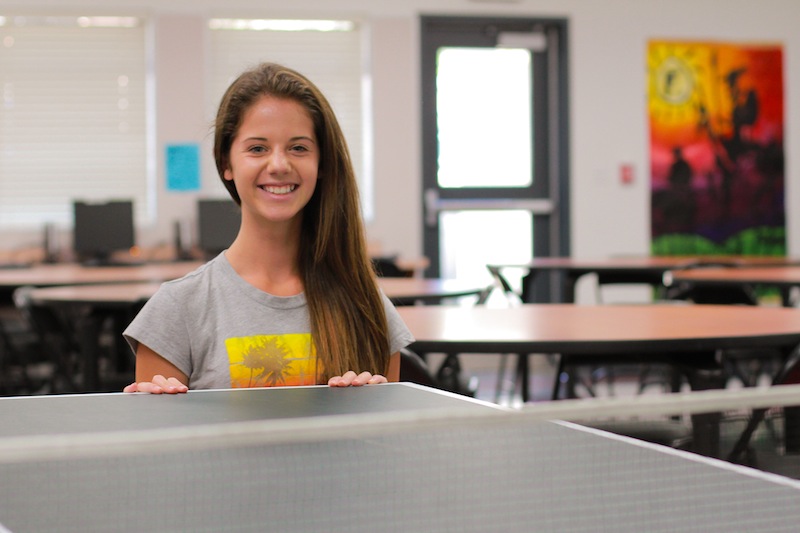 Sophomore Karina Cole will be the president of the new ping pong club on campus. Credit: Aysen Tan/The Foothill Dragon Press