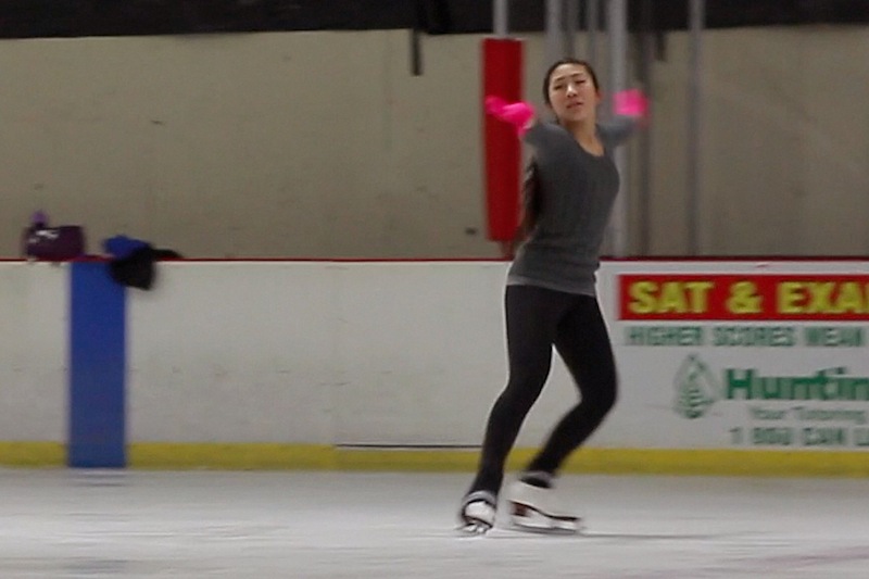 Sophomore Rachel Horiuchi spends a lot of her time out of school at Channel Islands Ice Center where she figure skates. Credit; Kazu Koba/The Foothill Dragon Press