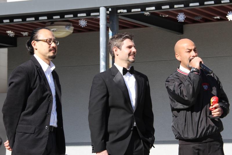 (From left) English teacher Yiu Hung Li, art teacher Justin Frazier and Vice Principal Carlos Cohen participated in No Shave November and Movember and grew their facial hair for the cause. Credit: Maddy Schmitt/The Foothill Dragon Press