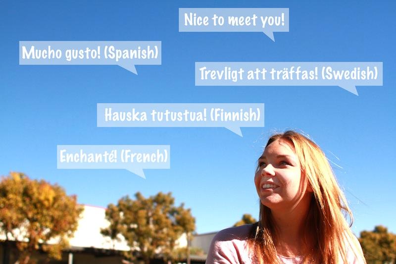 Maija Saarinen is a foreign exchange student from Finland and is fluent in 5 languages. Credit: Aysen Tan/The Foothill Dragon Press. 