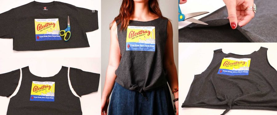 DIY: Transform any tee into a stylish tie-front tank