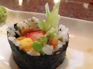 The Jessica Roll from Kibo Sushi. Credit: Katie Sones/The Foothill Dragon Press