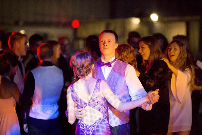 Juniors Nick Vaughan and Arianna Vivian enjoyed a slow dance to the smooth 40's music played at this year's prom. Credit: Austin Hunt/The Foothill Dragon Press