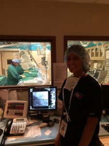 Junior Lilia Carmen, a member of the Bioscience program, had to oppertunity to observe a surgery. Credit: Mika Anderson