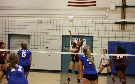 Girls volleyball team gives it their all in last home game of the season