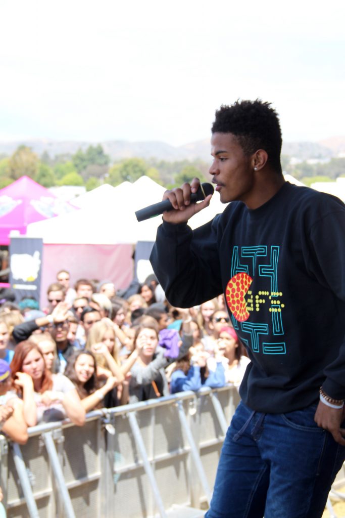 Trevor Jackson was a big hit among the students at the rally. Credit: Johnathan Carriger/The Foothill Dragon Press