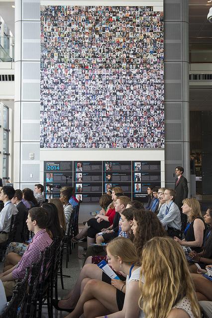 The memorial for fallen journalists. Courtesy of the Newseum Institute.