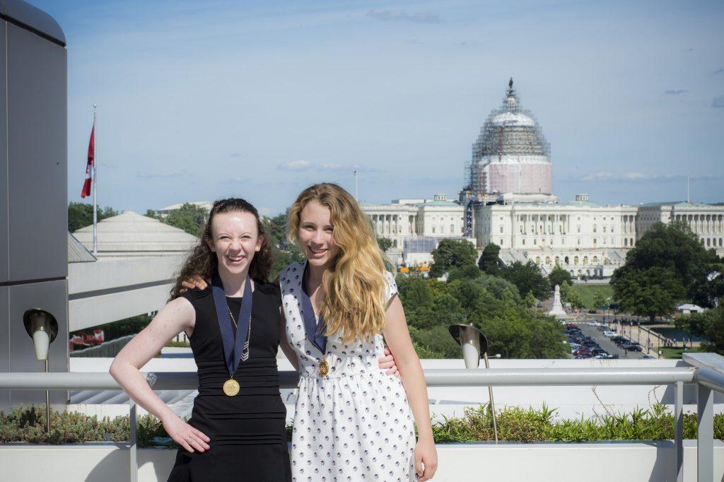 Colorado representative and roommate Olivia Koontz and I on the last day of the conference. Courtesy of the Newseum Institute. 