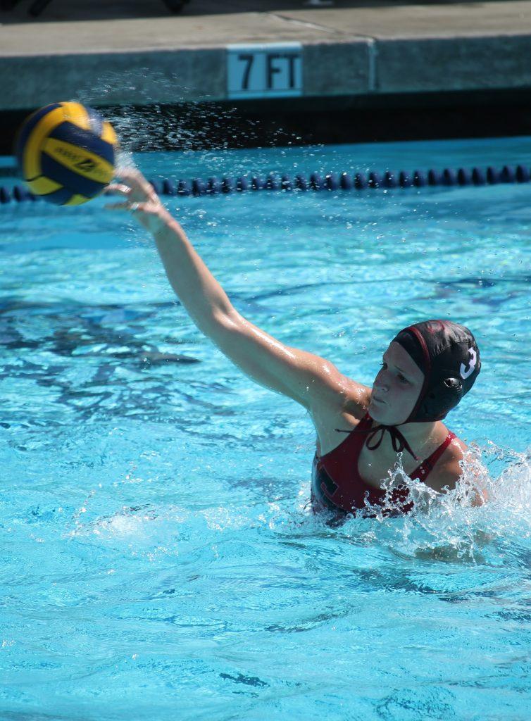 Junior Lezly Plahn throws the ball to a teammate during the CIF Championship game on Saturday. Credit: Grace Carey/The Foothill Dragon Press