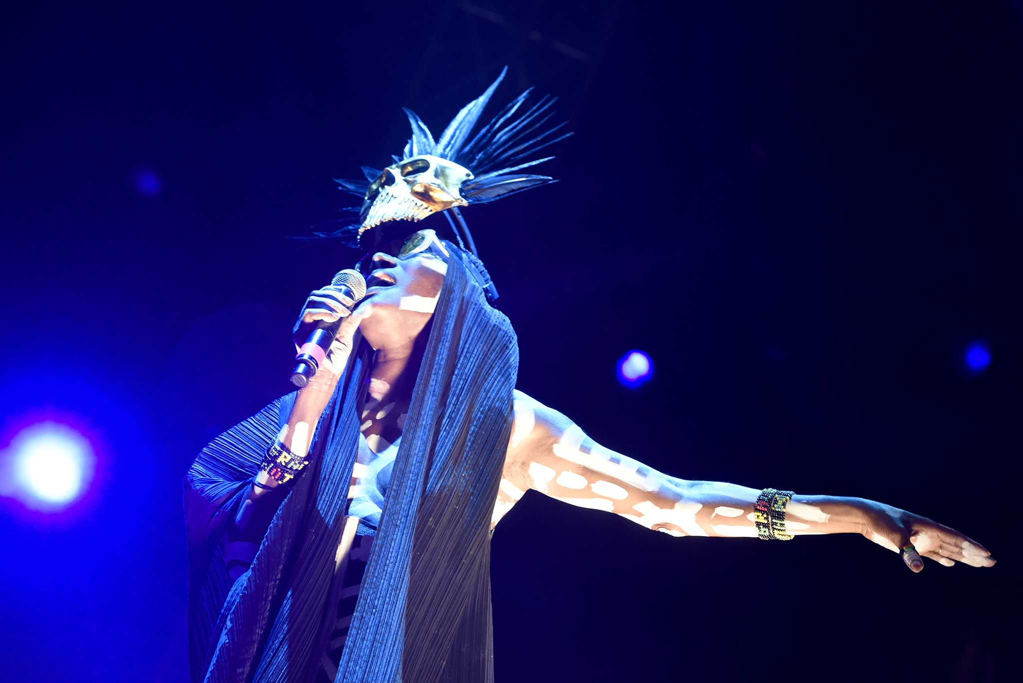 Grace Jones at Main Stage by Everett Fitzpatrick for FYF Fest