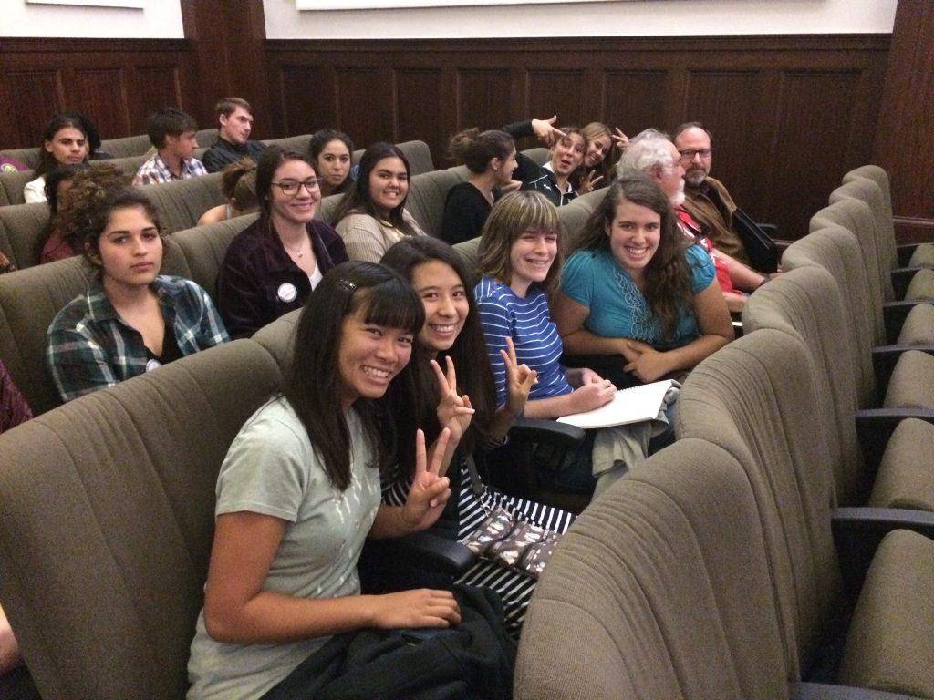 AP Government students at the School Board meeting. Credit: Cherie Eulau (used with permission).