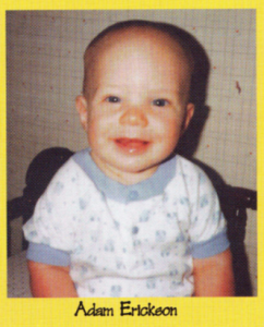 Adam Erickson's baby photo in the yeabook.