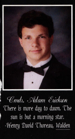 Adam Erickson's yearbook photo.