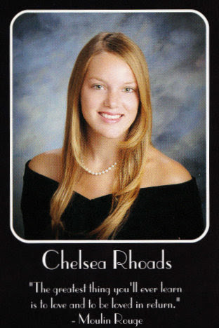 Chelsea Osman's senior portrait in the yearbook.