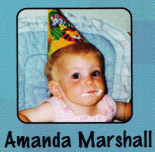 Amanda Marshall's baby picture in the yearbook.