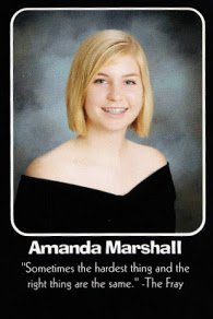 Amanda Marshall's senior portrait in the yearbook.