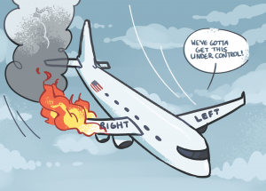 A political nosedive
