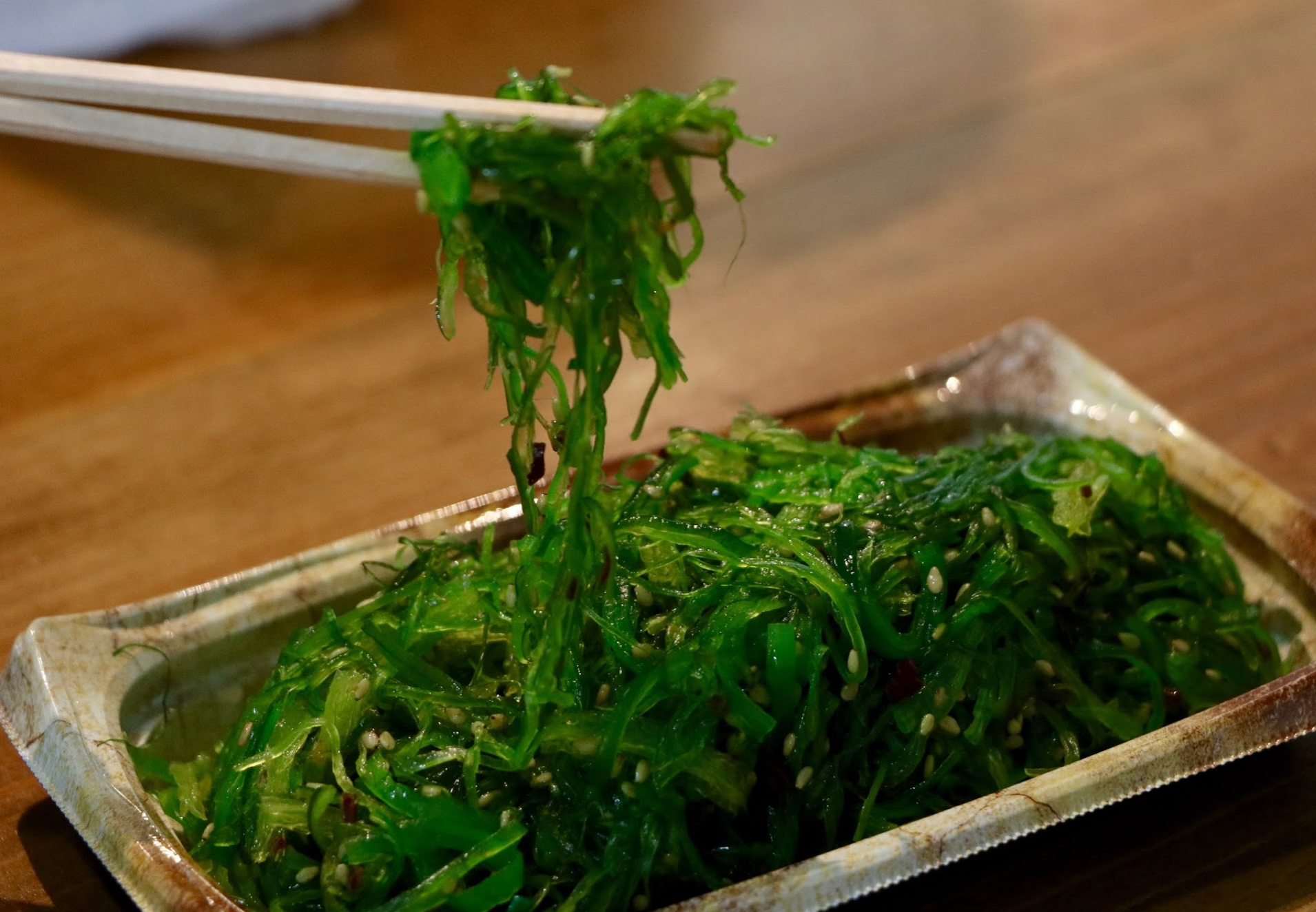 Goma Wakame exhibits a crucial tenet of the Japanese cuisine: seaweed. Credit: Abigail Massar / The Foothill Dragon Press