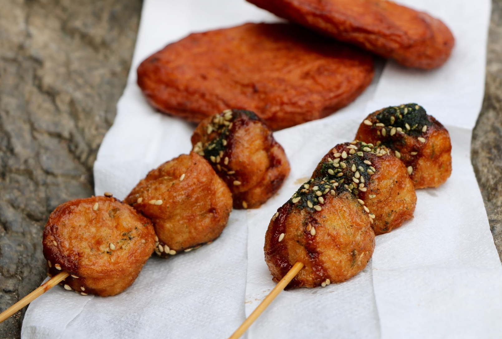 Takoyaki is a ball-shaped snack consisting of diced octopus. Credit: Abigail Massar / The Foothill Dragon Press