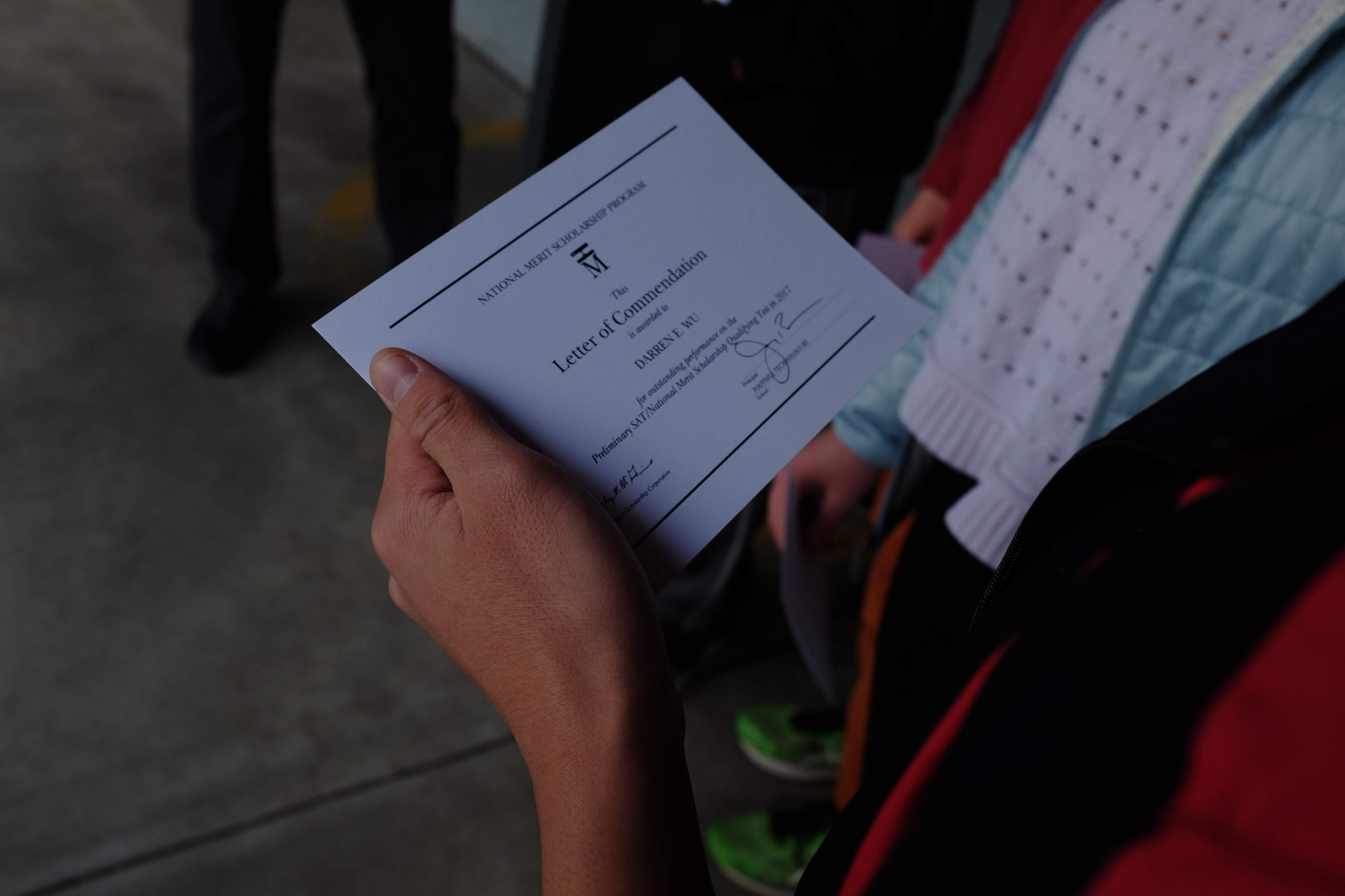 BREAKING NEWS: National Merit Commended Scholar awards are presented to six dragons