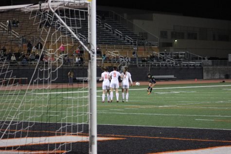 In the teams last attempts to score, Alyssa Elias 19 receives a free kick just outside the goal box. 