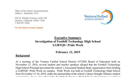 BREAKING NEWS: Executive summary of Foothill Pride Week investigation released