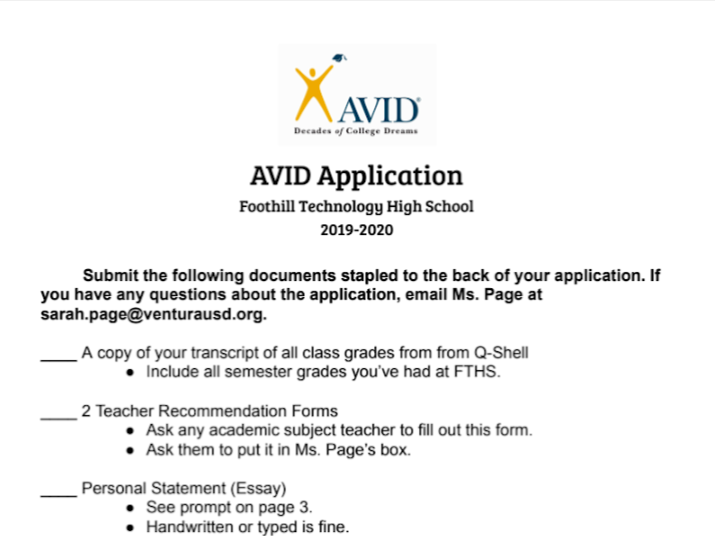 “AVID’s target audience is helping those whose parents don’t necessarily have the knowledge to help them get to college,” AVID Advisor Sarah Page said.