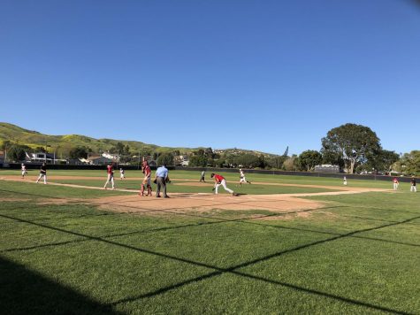 The baseball team lost to Bishop Diego Cardinals in a complete game shutout. 
