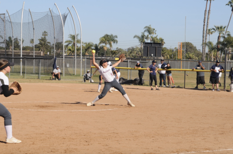 Kat Tafoya 19 pitches a fast pace ball resulting in a strike. 