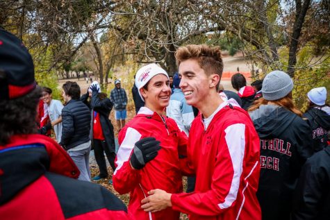 The boys team rejoices after a seasons worth of work coming to fruition. Credit: Cameron Crouch 