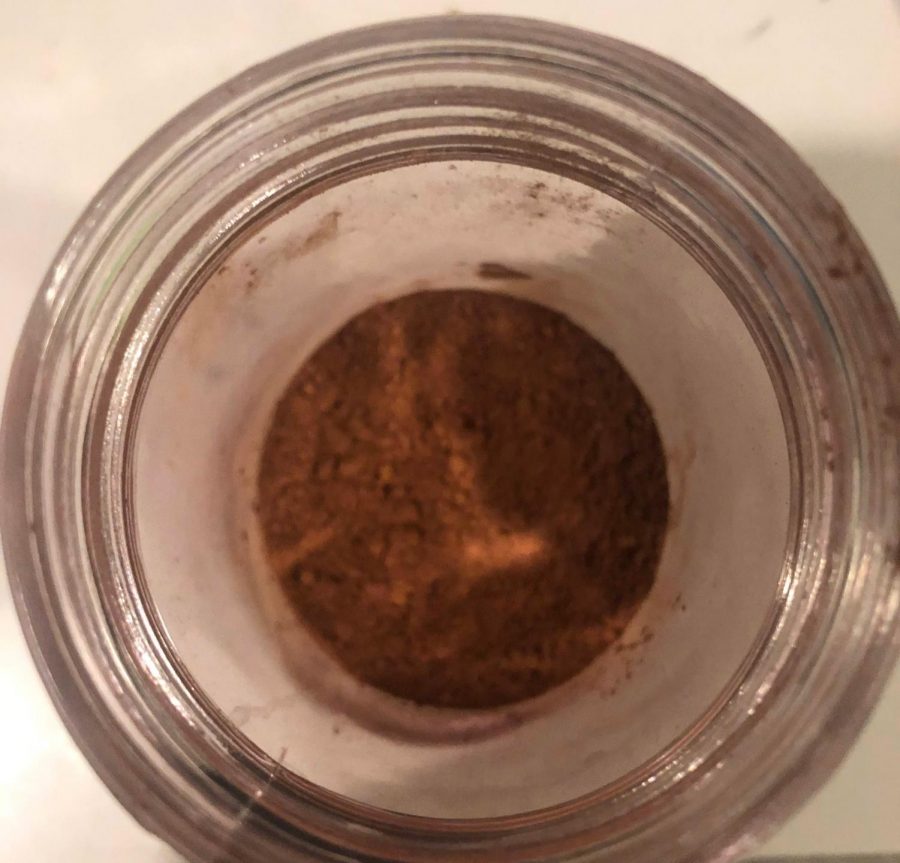 Place hot cocoa mix and salt in the bottom of the jar.