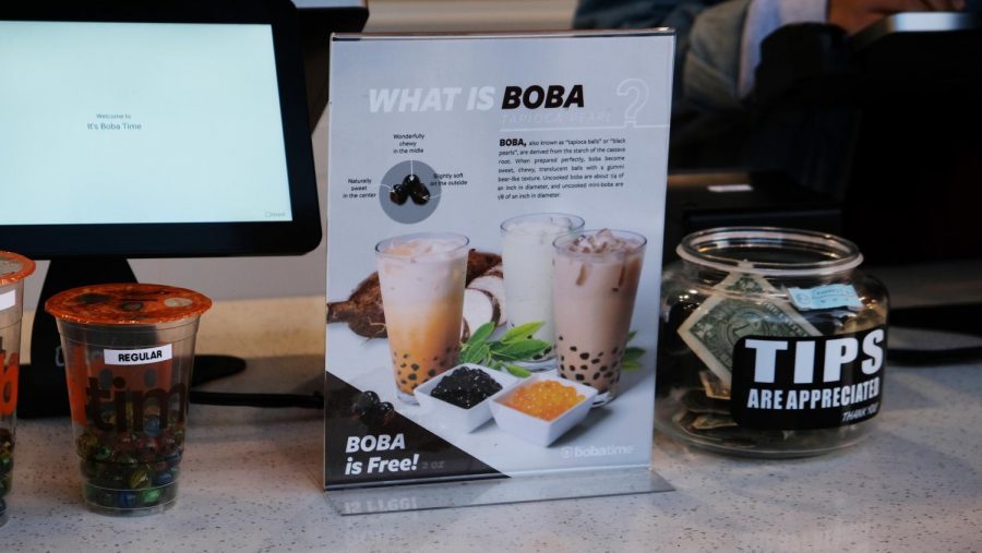 As you order your drink, information is provided to inform a customer more on what boba is