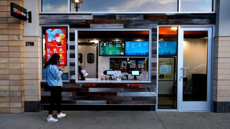 The store front of It's Boba Time offers the option of ordering right off the street