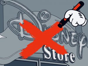 Due to the increasing popularity of online shopping, the Walt Disney Co. has made the decision to shut down multiple stores across North America in order to put a more extensive focus on its e-commerce business.