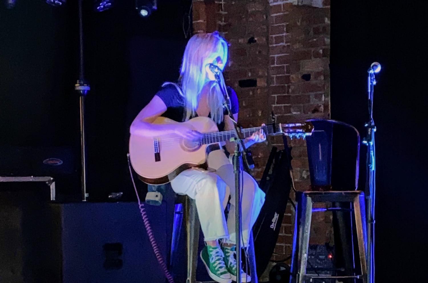 Olivia Willhite lights up the stage and connects with the audience at Bombay Bar and Grill.