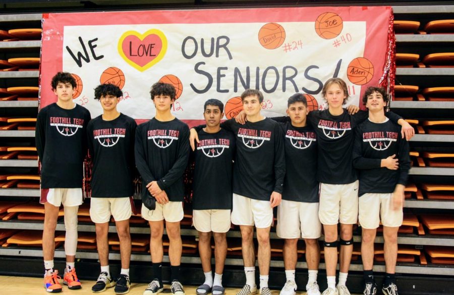 Foothill Techs boys basketball seniors celebrate their senior night with friends, family and coaches.