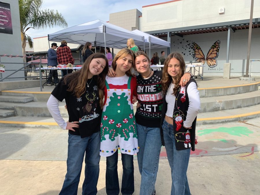 On Dec. 16, 2022 a group of sophomores participate in ugly sweater day before heading into the winter break.