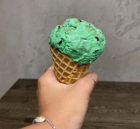 Mint Monster: This ultra green and minty scoop from Afters Ice Cream is jam-packed with crushed Oreo pieces and chocolate chip cookie chunks.