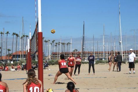 The Foothill Technology girls took on St. Margaret’s for the second round of CIF. The girls fought hard but came up a short. Emily Drucker 26 (number 4) sets for her teammate Jaelisa Lozano Rivera 26’ (number 18) who hit it over the net and gave the Dragons the lead in the match.