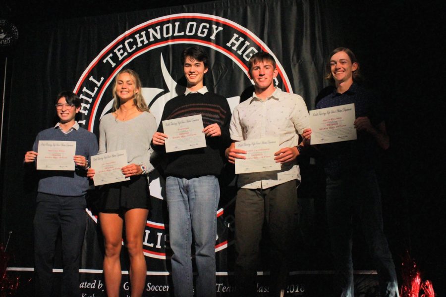 Senior Awards Night celebrates the achievements of the senior class, including scholarships, academic awards and more. The Class of 2023 winners of the Athletics Wall of Fame Award were Ben Wang, Lily Shadden, Sam Noah, Thomas Chadbourne and Jonah Billings.