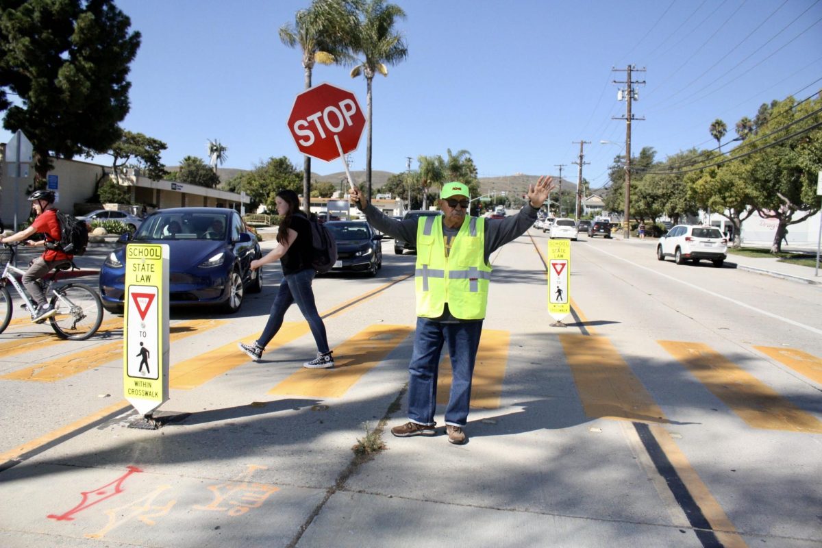 Foothill Technology High School’s (Foothill Tech) crossing guard, Johnny Garcia, devotes his time to the safety of the students. He spends every morning and afternoon ensuring that students cross Day Road without harm.